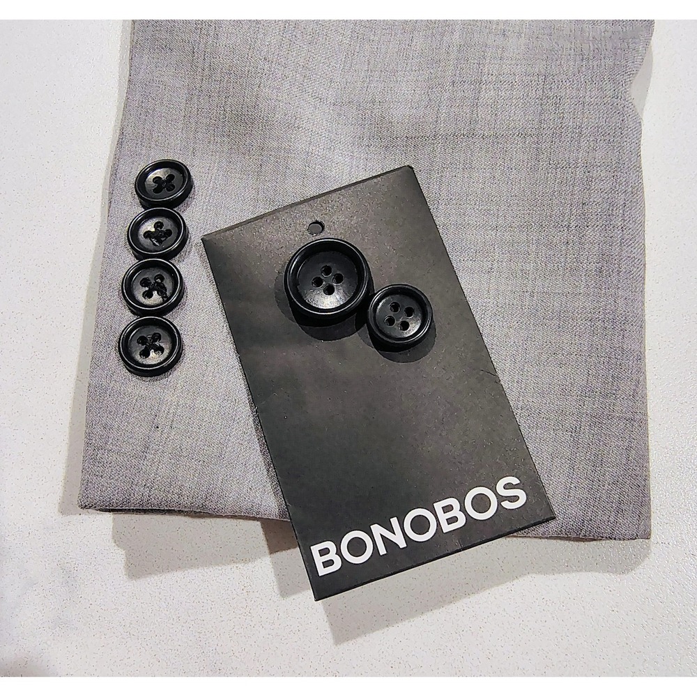 Bonobos Blazer Mens 38S Gray Wool Blend SLIM Fit Jacket Sport Coat - Picture 3 of 14